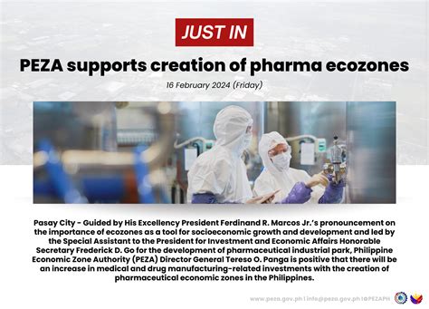 peza news|PEZA, FDA introduce pharma.